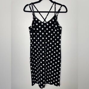 Suzy Shier Black Dress with White Dots